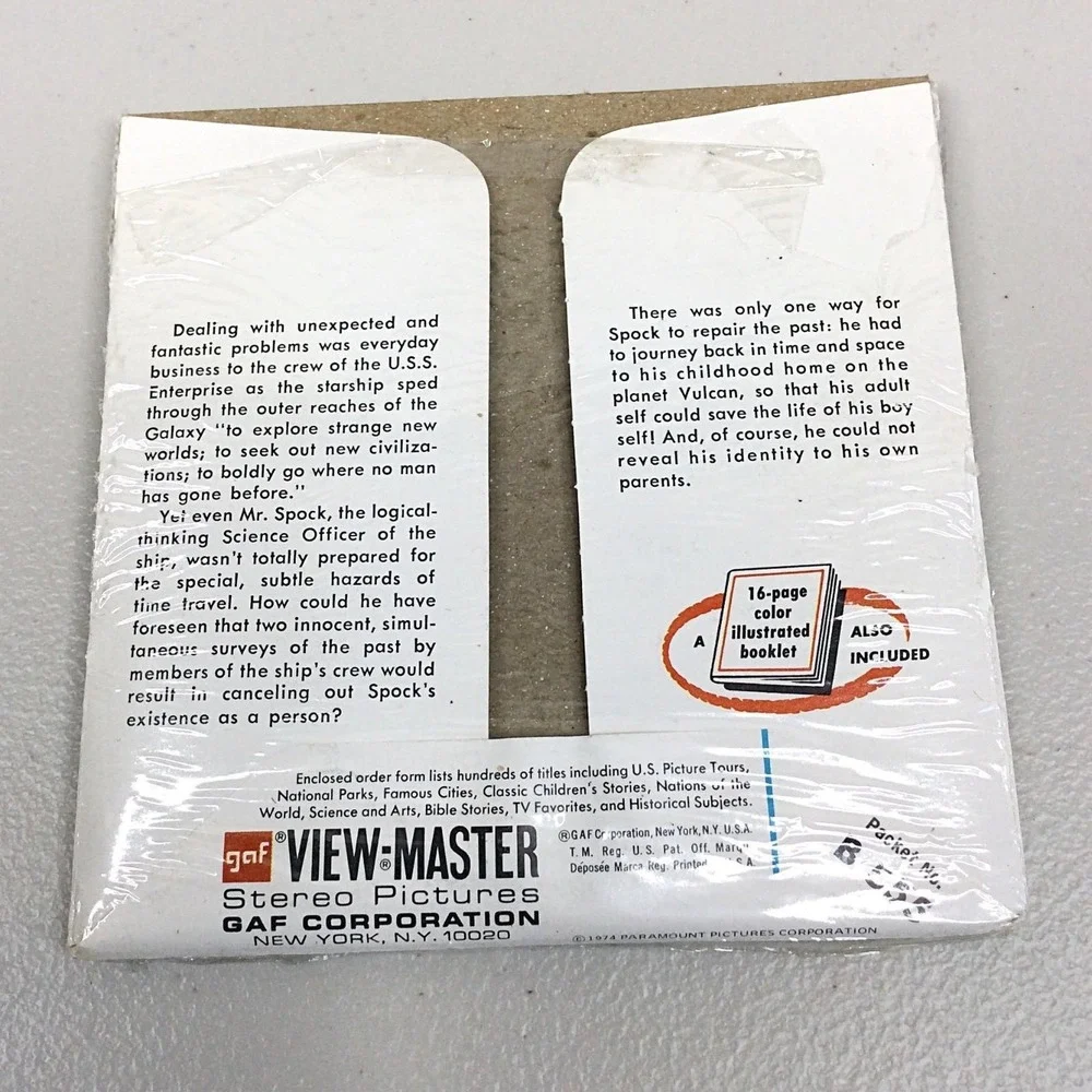 VTG 1974 GAF View Master Star Trek Mr Spock's Time Trek B555
